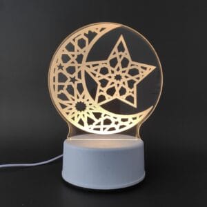 Moon & Star Acrylic Lamp