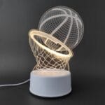 Basketball with Hoop Acrylic Lamp