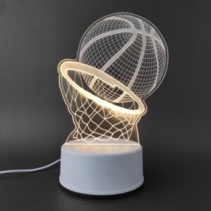 Basketball with Hoop Acrylic Lamp