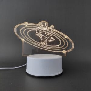 Astronaut in Space Acrylic Lamp