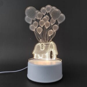 Balloon House Acrylic Lamp