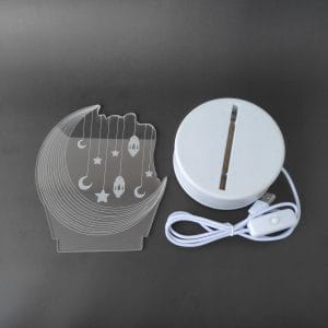 Moon With Hanging Decor Acrylic Lamp-3