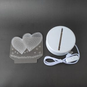 2 Hearts Acrylic Lamp-3