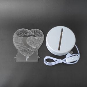 Hearts Acrylic Lamp-3