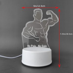 No Pain, No Gain Acrylic Lamp-2