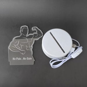 No Pain, No Gain Acrylic Lamp-3