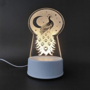Peacock Acrylic Lamp
