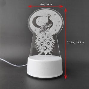 Peacock Acrylic Lamp-2