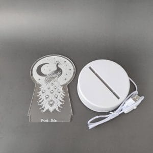 Peacock Acrylic Lamp-3