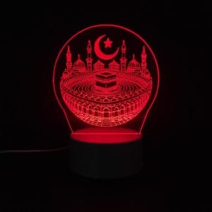 Khana Kaaba Acrylic Lamp - Red