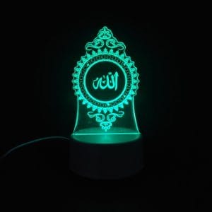 Allah Acrylic Lamp - Green