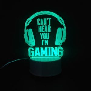 Can't Hear You Acrylic Lamp - Green