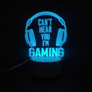 Can't Hear You Acrylic Lamp - Ice Blue