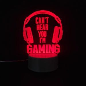 Can't Hear You Acrylic Lamp - Red