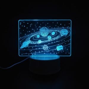 Solar System Acrylic Lamp - Ice Blue