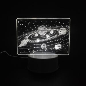 Solar System Acrylic Lamp - White