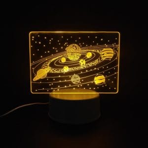 Solar System Acrylic Lamp - Yellow