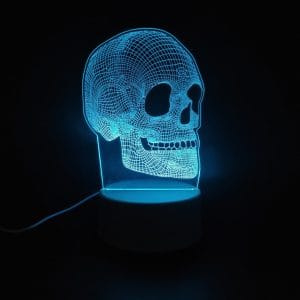 Skull Acrylic Lamp - IceBlue
