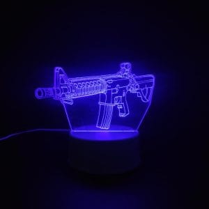 Gun Acrylic Lamp - Blue