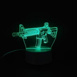 Gun Acrylic Lamp - Green