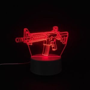 Gun Acrylic Lamp - Red