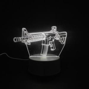 Gun Acrylic Lamp - White