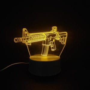 Gun Acrylic Lamp - Yellow