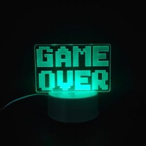 Game Over Acrylic Lamp - Green