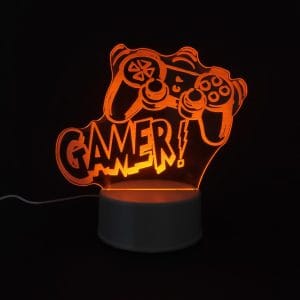 Gamer Acrylic Lamp - Orange