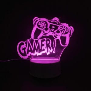 Gamer Acrylic Lamp - Pink