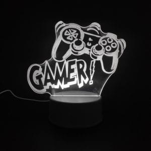 Gamer Acrylic Lamp - White
