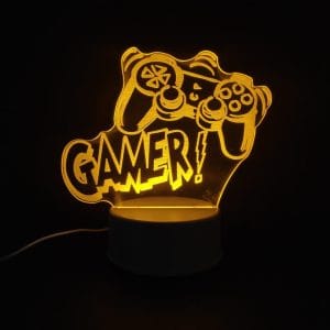Gamer Acrylic Lamp - Yellow