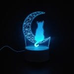 Cat on Moon Acrylic Lamp