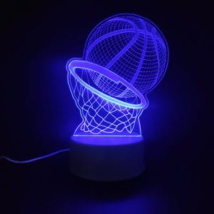 Basketball with Hoop Acrylic Lamp