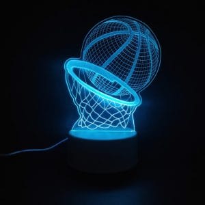 Basketball with Hoop Acrylic Lamp