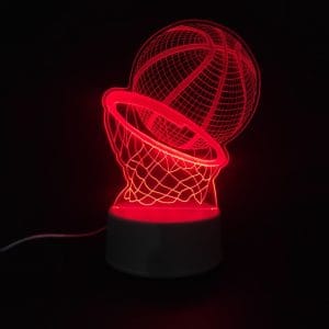 Basketball with Hoop Acrylic Lamp