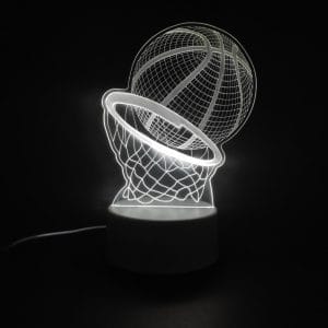 Basketball with Hoop Acrylic Lamp