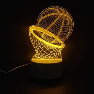 Basketball with Hoop Acrylic Lamp