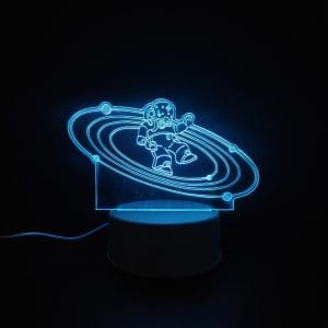 Astronaut in Space Acrylic Lamp