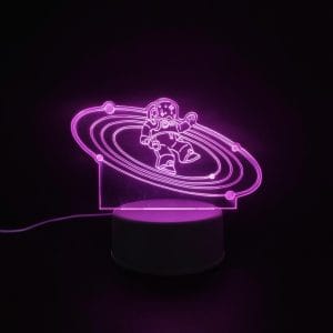 Astronaut in Space Acrylic Lamp