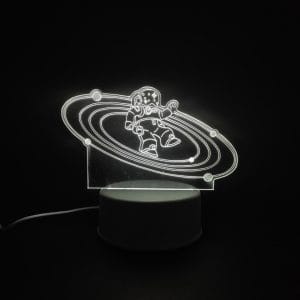 Astronaut in Space Acrylic Lamp