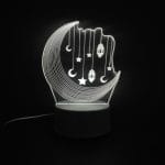 Moon With Hanging Decor Acrylic Lamp