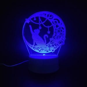 Cat On Moon Acrylic Lamp
