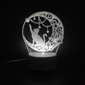 Cat On Moon Acrylic Lamp