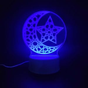 Moon & Star Acrylic Lamp