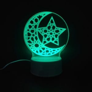 Moon & Star Acrylic Lamp