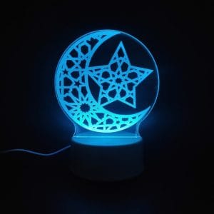 Moon & Star Acrylic Lamp
