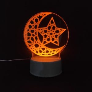 Moon & Star Acrylic Lamp