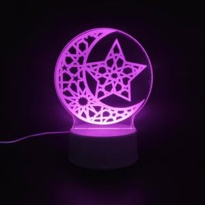 Moon & Star Acrylic Lamp