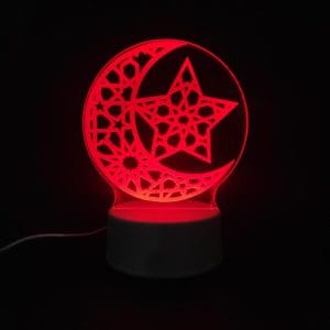 Moon & Star Acrylic Lamp